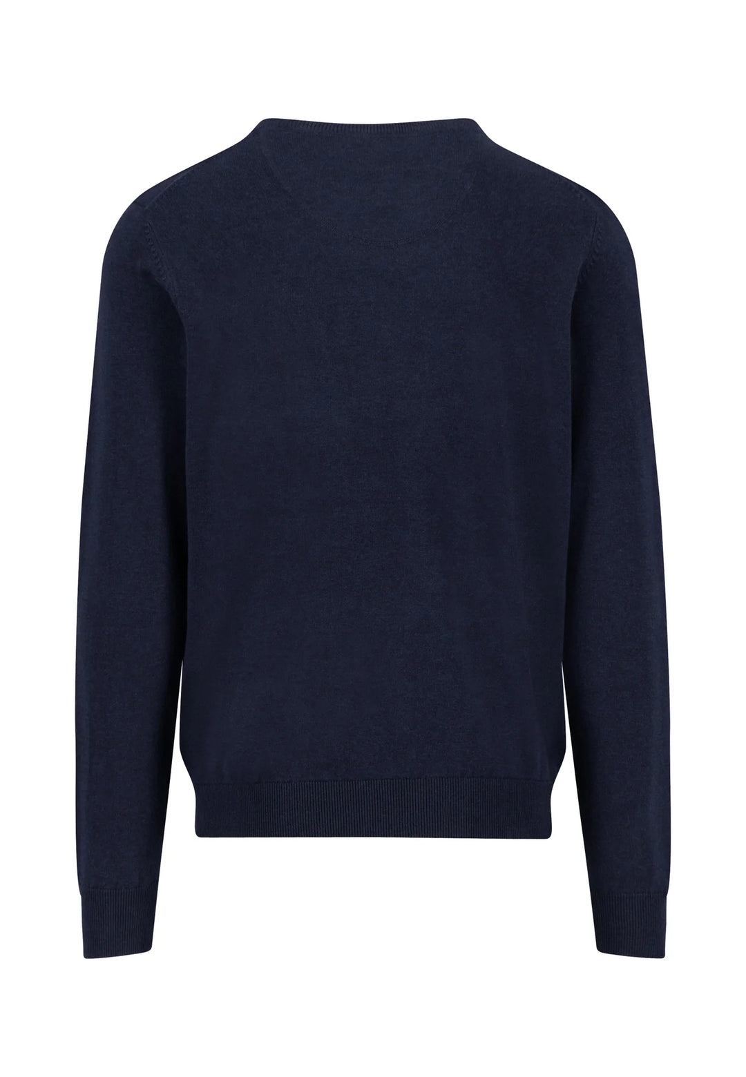 Fynch Hatton Knitted Cotton Crew Neck Navy