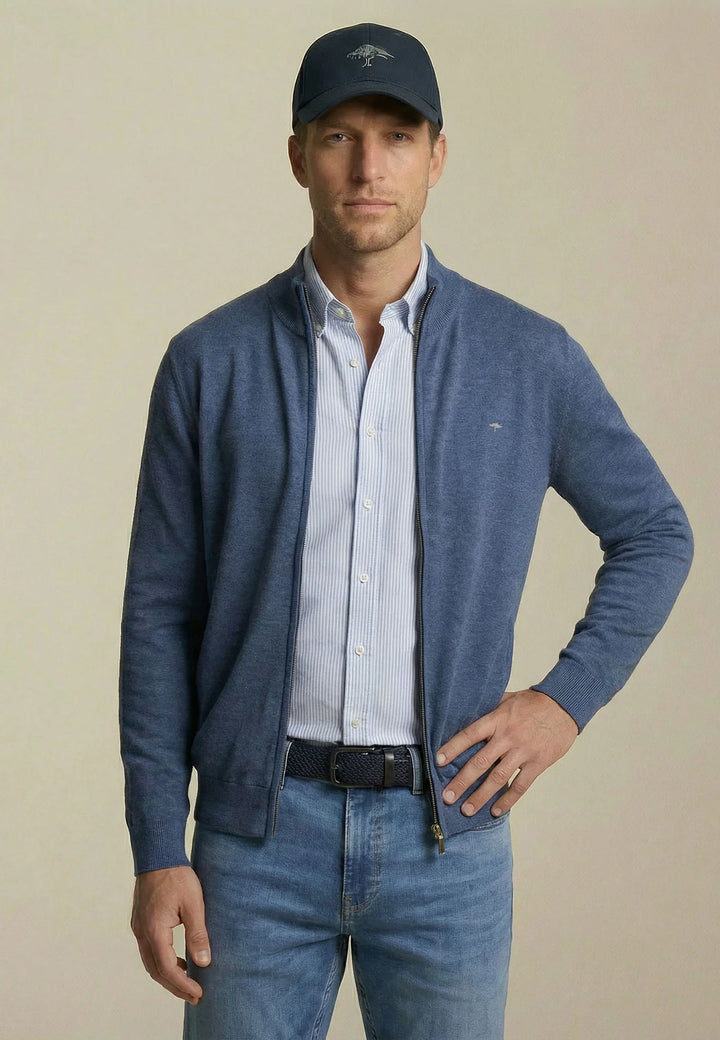 Fynch Hatton Parting jacket made of cotton with a stand -up collar Night