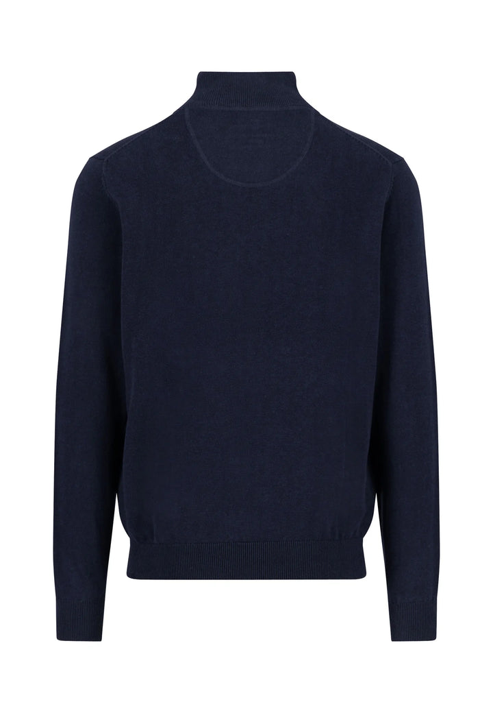 Fynch Hatton Cotton Troyer with Zip Navy