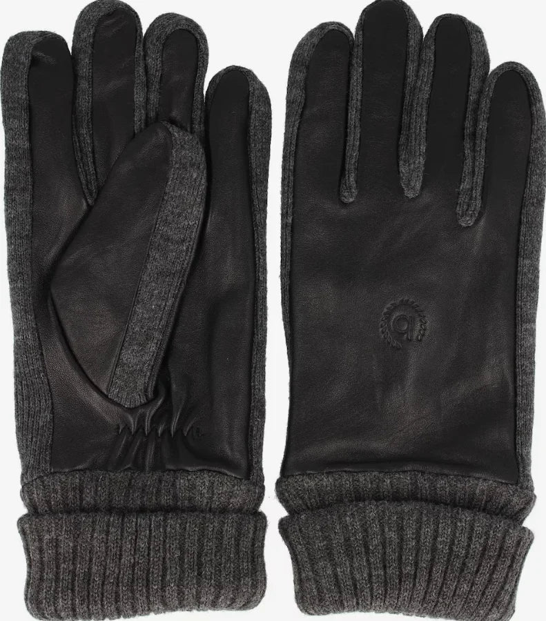 Bugatti Leather Gloves Black 21157 05
