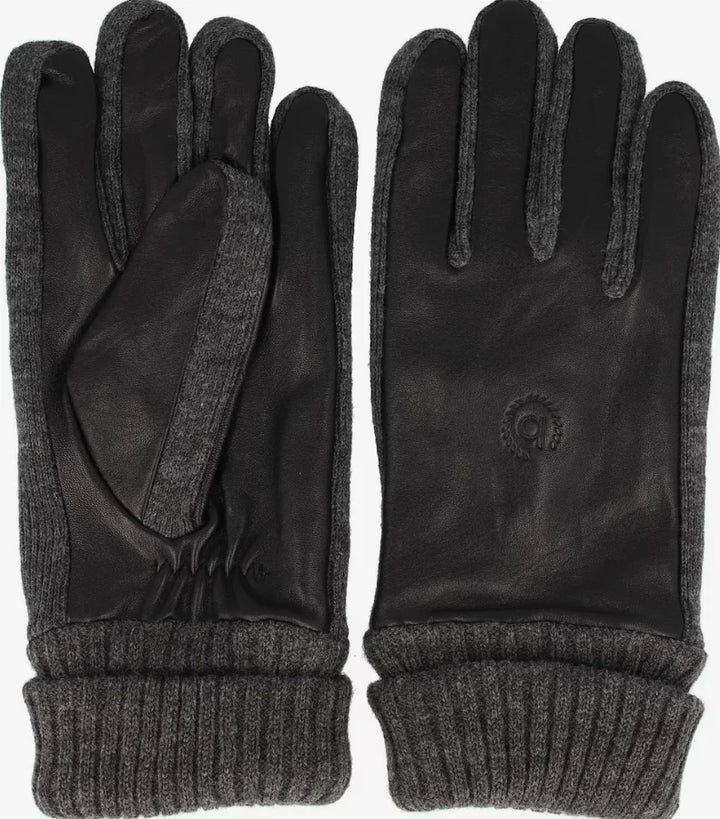 Bugatti Leather Gloves Black 21157 05