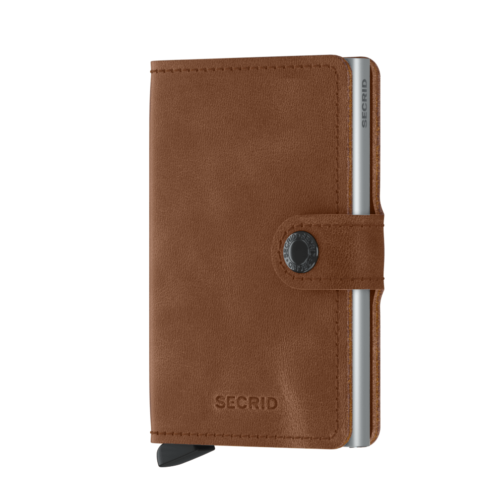 SECRID Miniwallet Vintage Cognac Silver