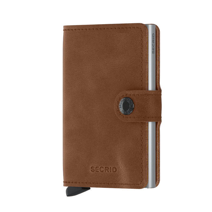 SECRID Miniwallet Vintage Cognac Silver