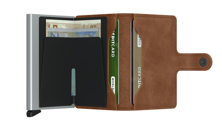 Secrid Miniwallet Vintage Cognac Silver