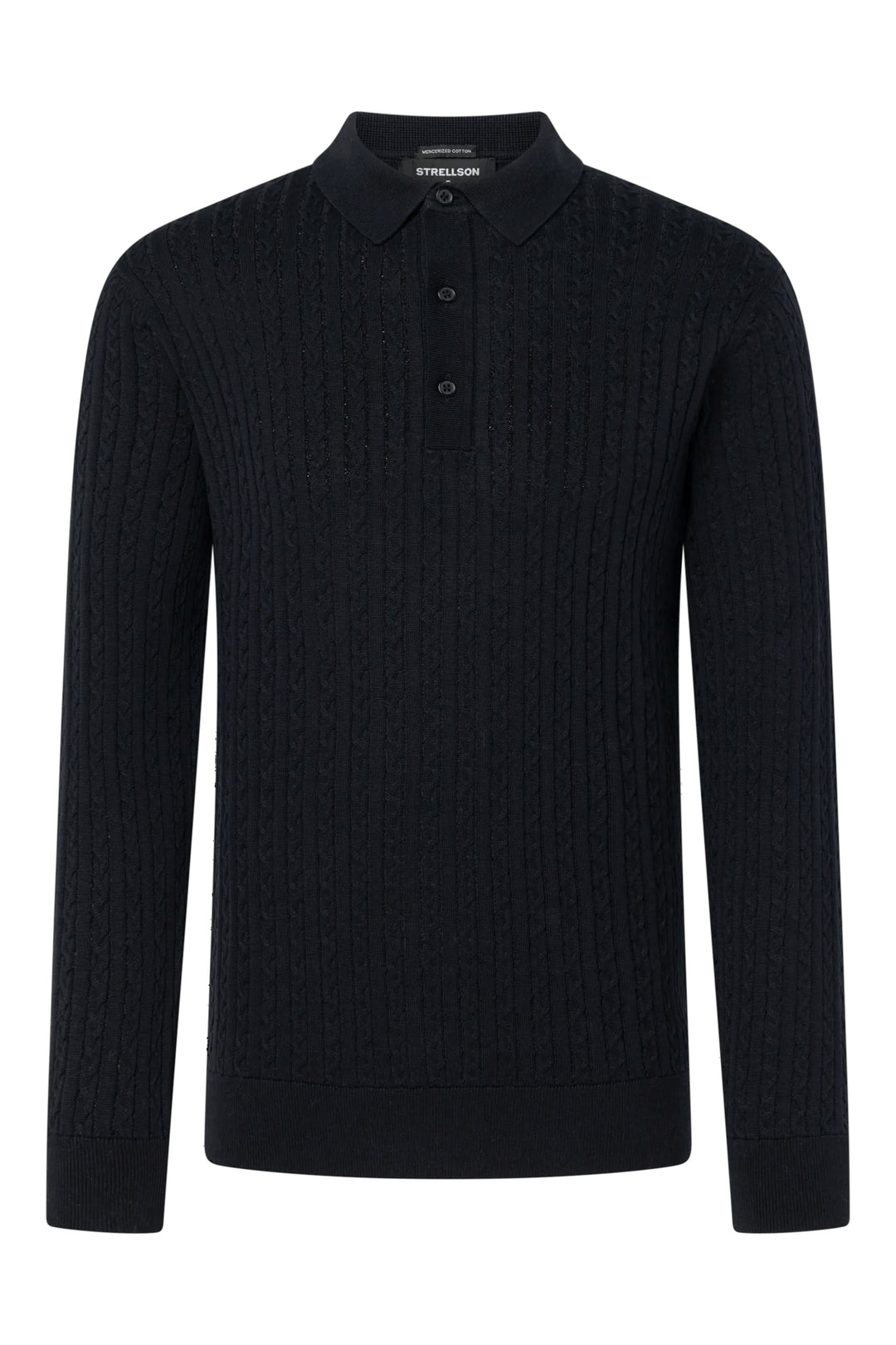 Strellson Kito Long Sleeve Knitted Polo Navy