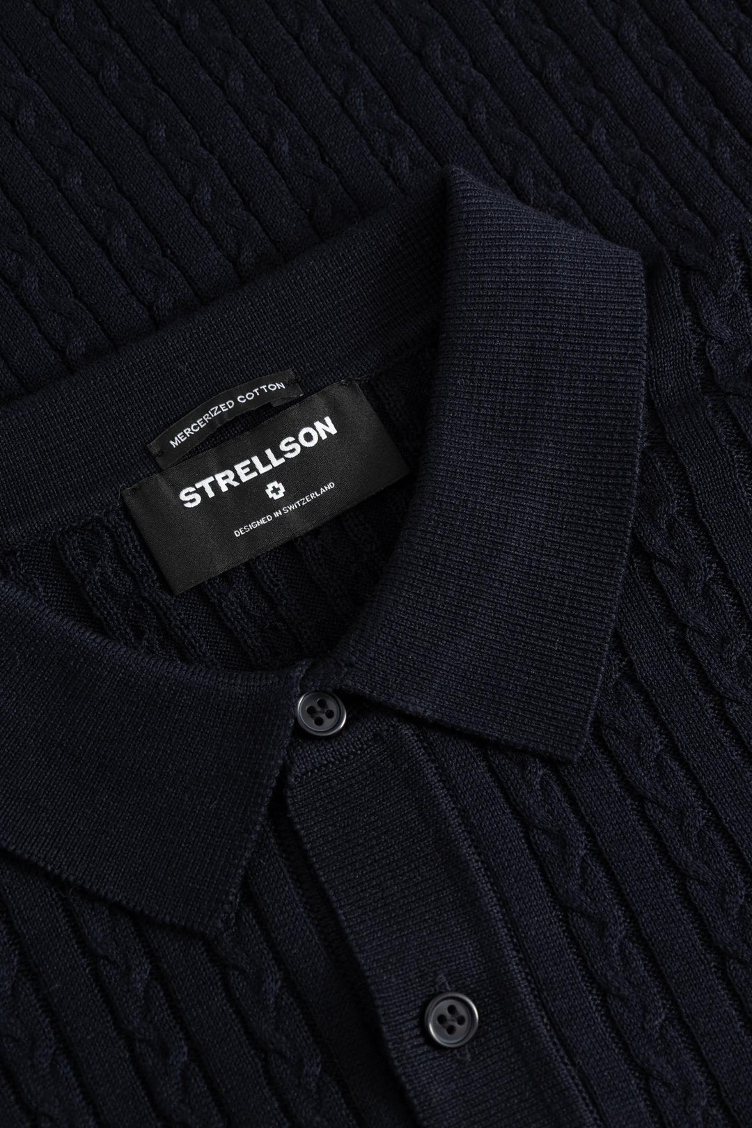 Strellson Kito Long Sleeve Knitted Polo Navy