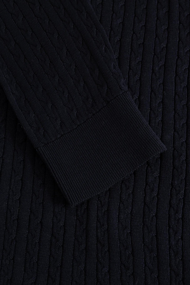 Strellson Kito Long Sleeve Knitted Polo Navy