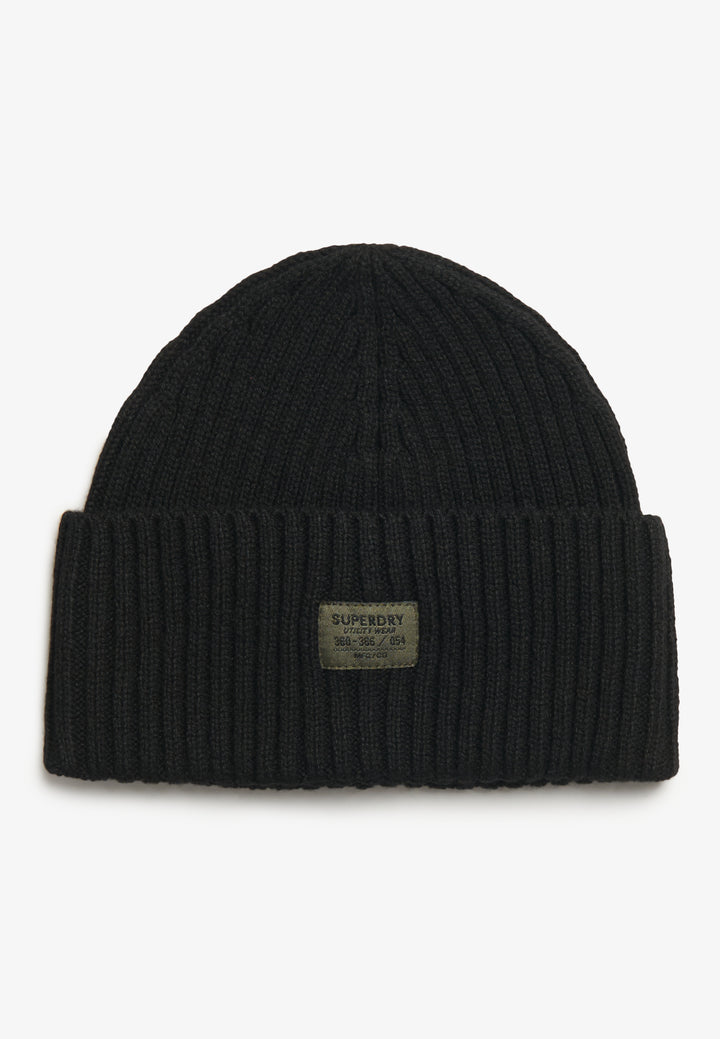 Superdry Knitted Beanie Black