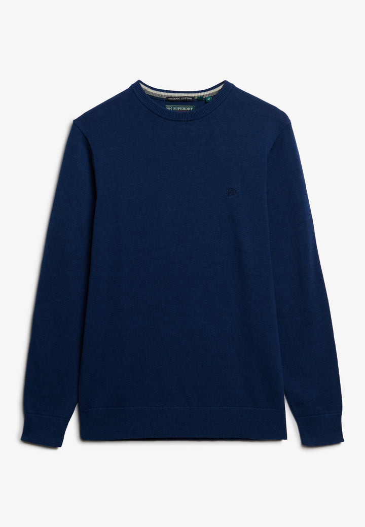 Superdry  Essentials Cotton Jumper Pilot Mid Blue Marl