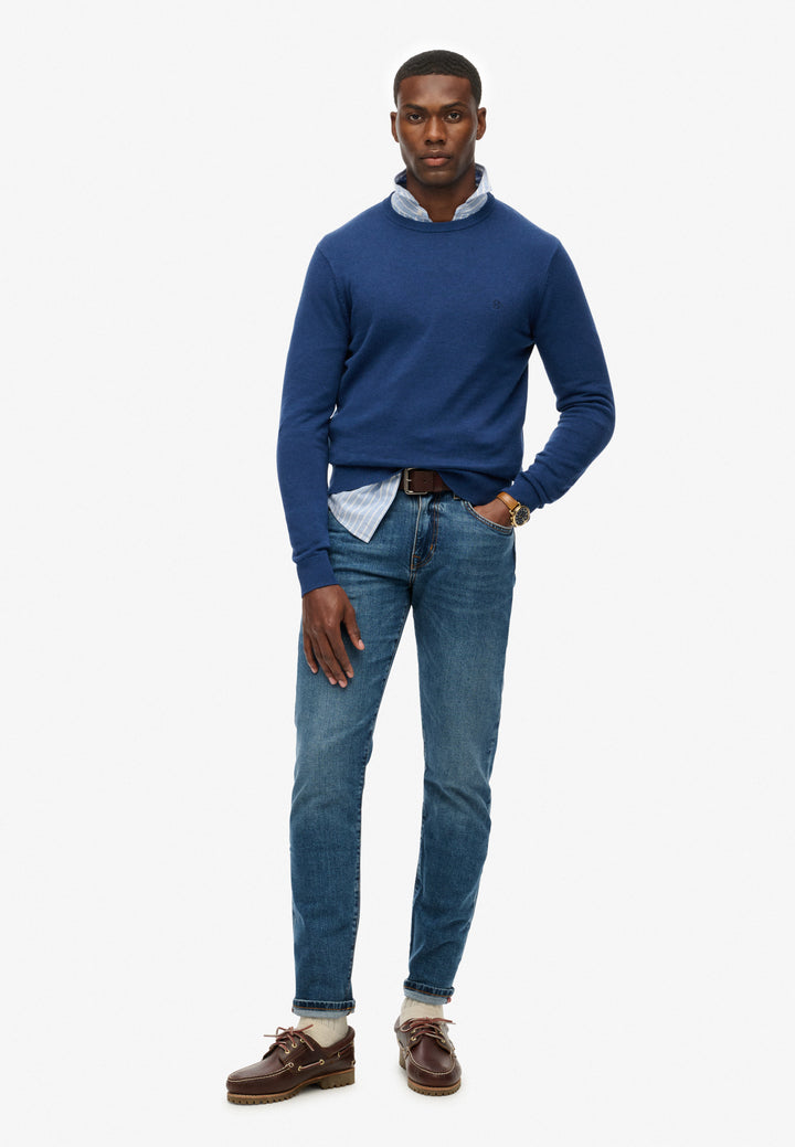 Superdry  Essentials Cotton Jumper Pilot Mid Blue Marl