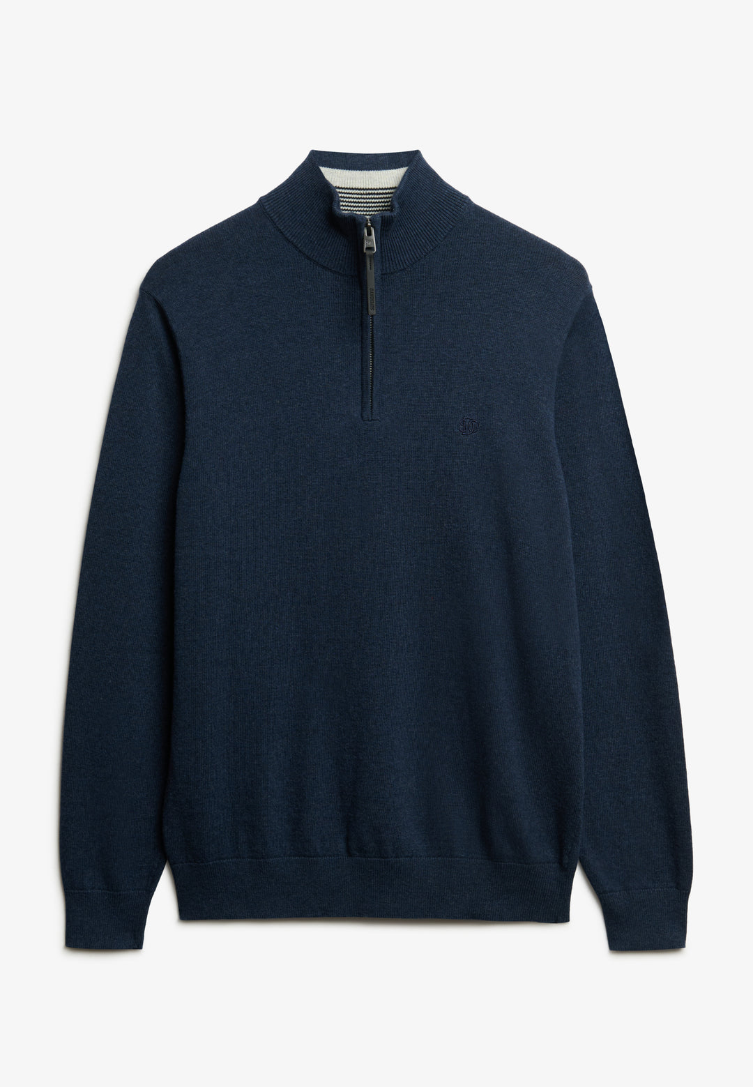 Superdry  Essentials Cotton Half Zip Jumper  Denim Navy Marl