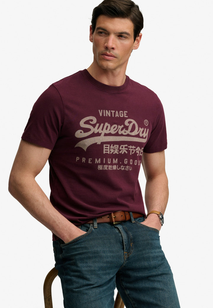 Superdry Vintage Logo Classic T-Shirt  Port Red