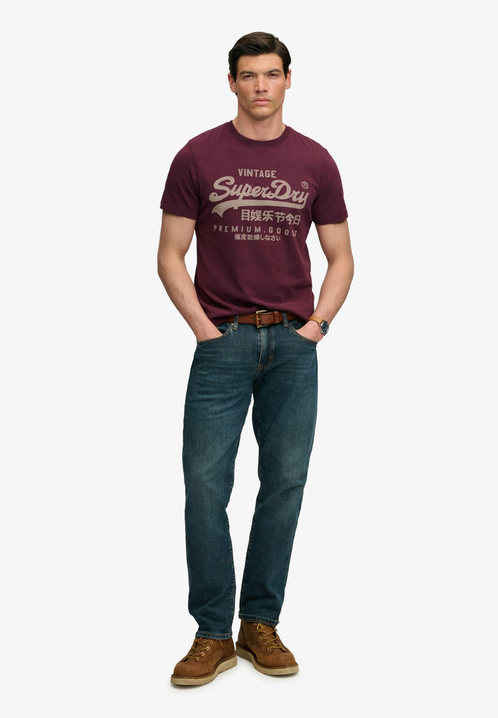Superdry Vintage Logo Classic T-Shirt  Port Red
