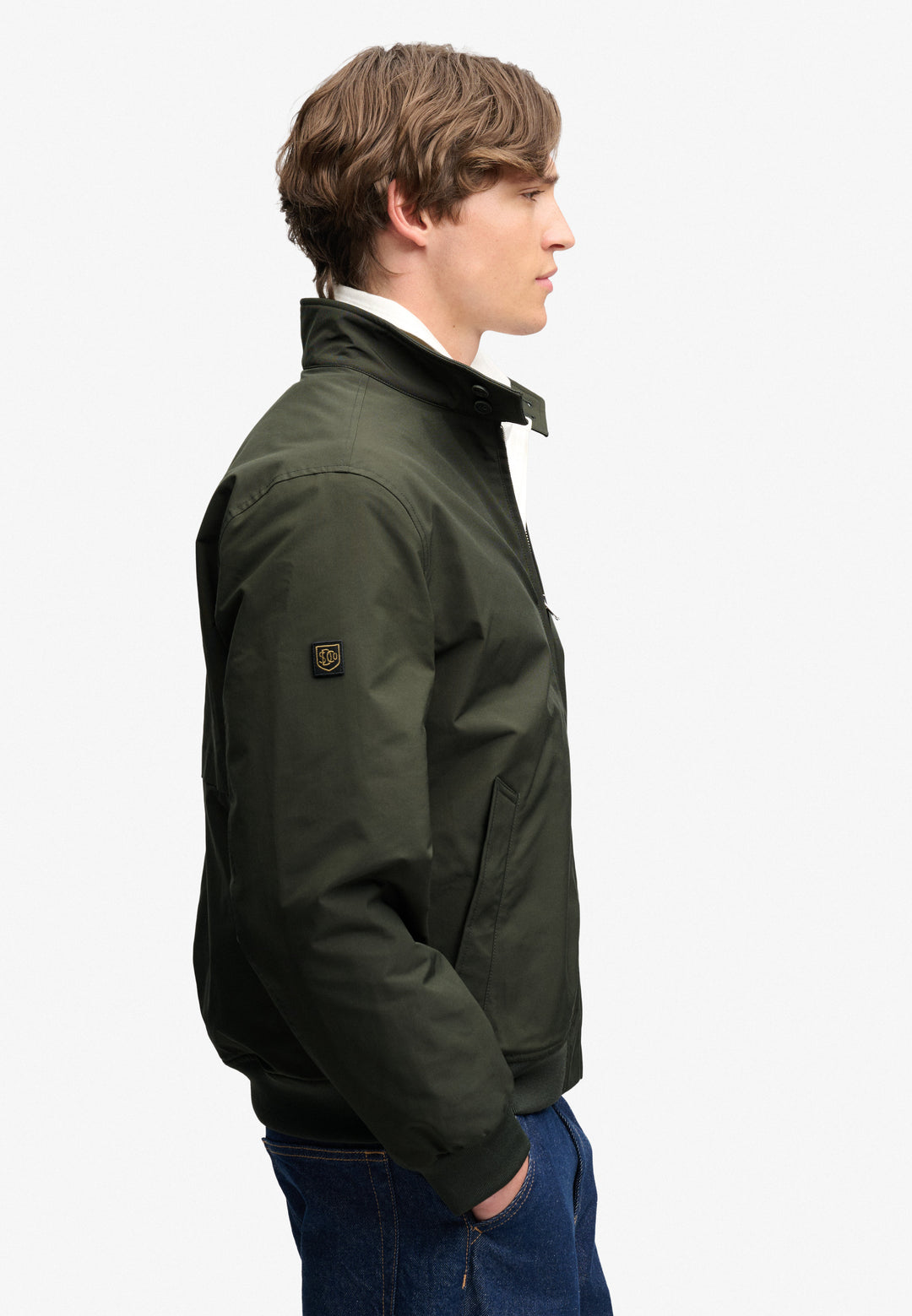 Superdry Campus Padded Harrington Jacket  Olive Green
