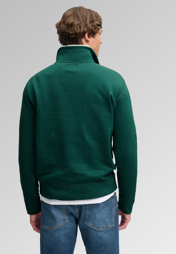 Superdry Essential Serif Logo Half Zip Sweatshirt Varsity Green