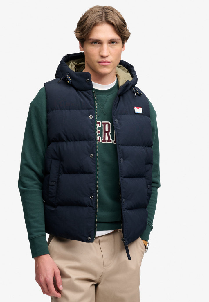 Superdry Hooded Short Everest Gilet Eclipse Navy