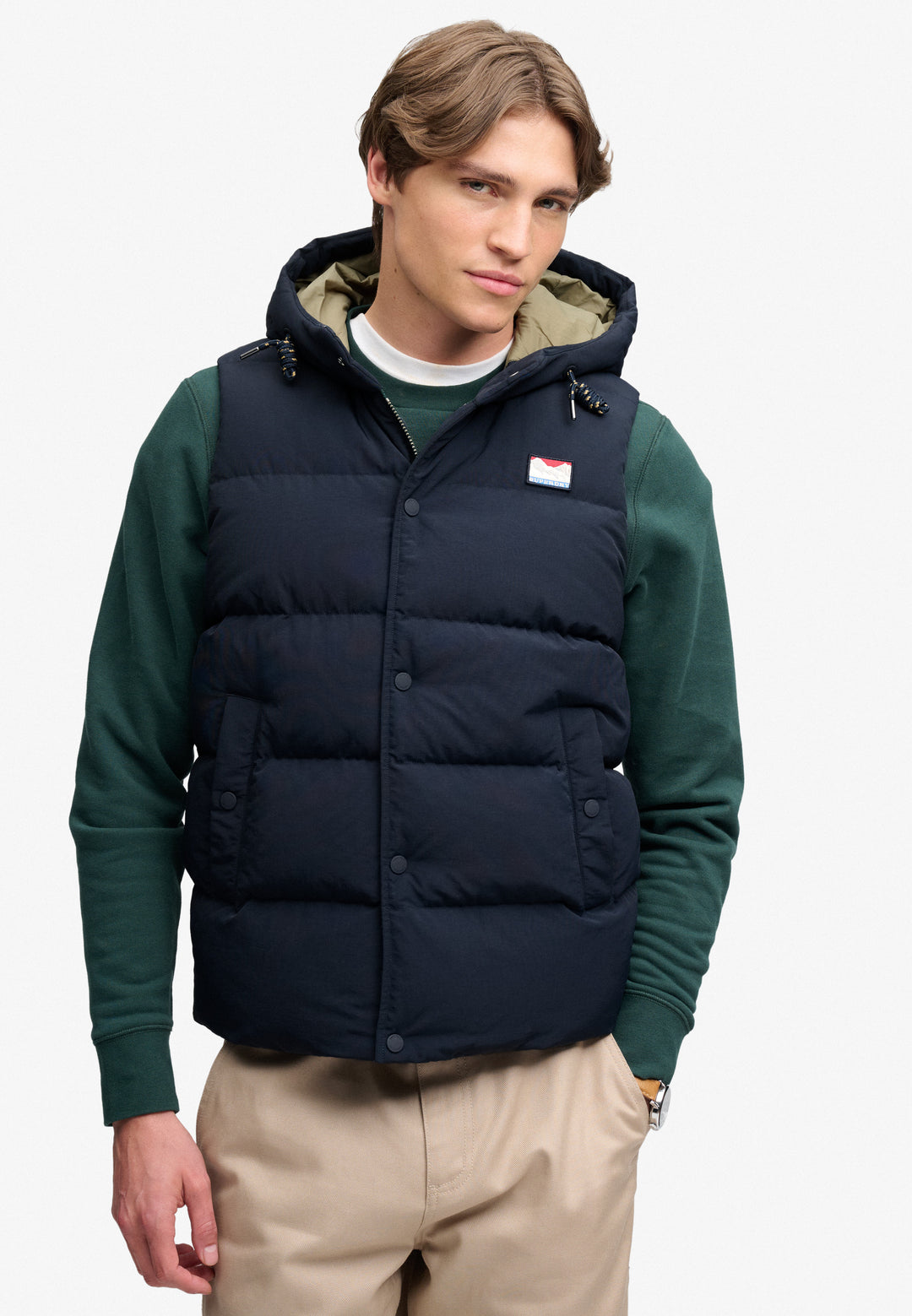 Superdry Hooded Short Everest Gilet Eclipse Navy