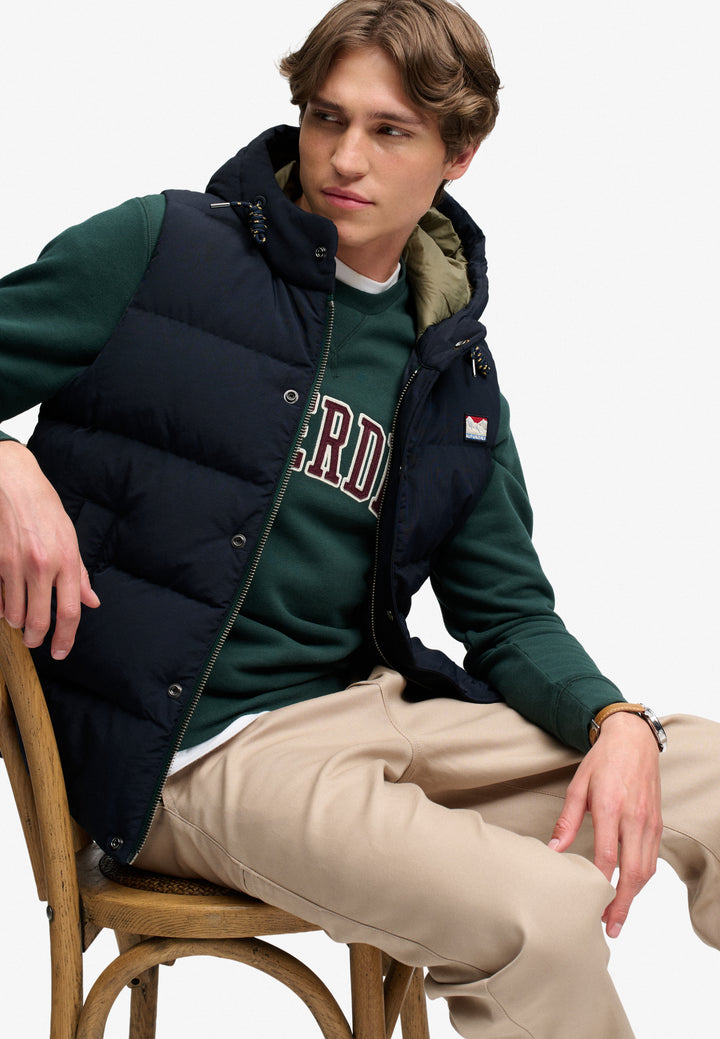 Superdry Hooded Short Everest Gilet Eclipse Navy