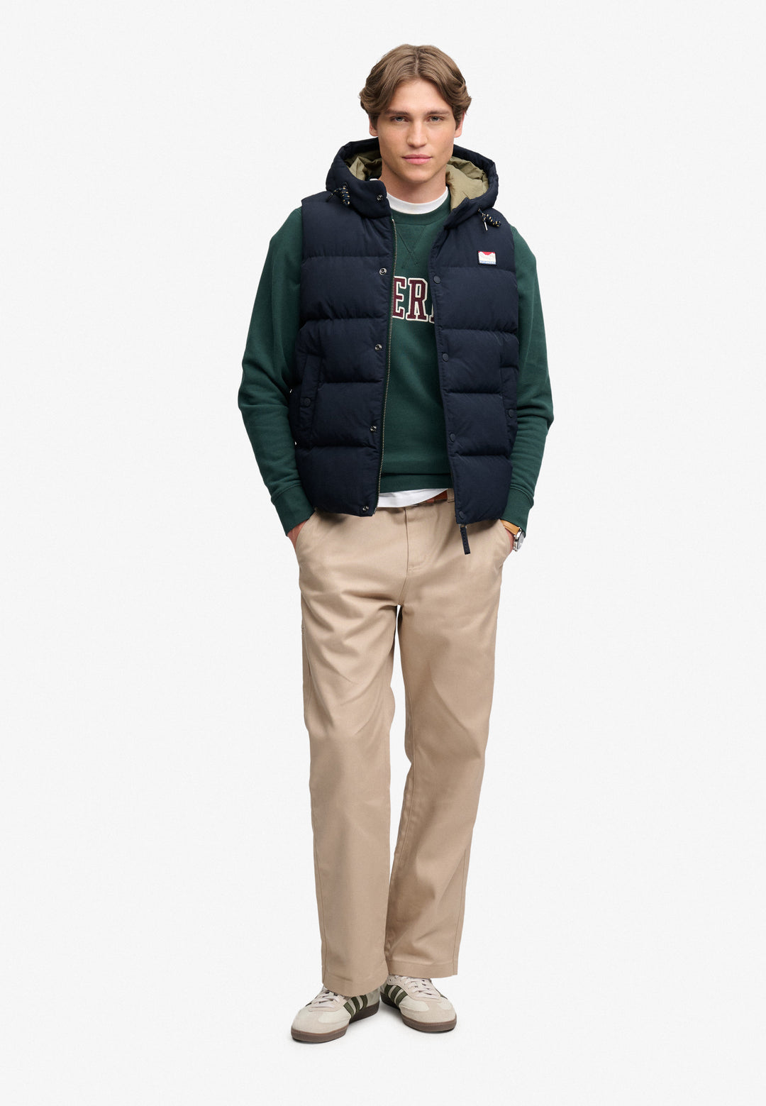Superdry Hooded Short Everest Gilet Eclipse Navy