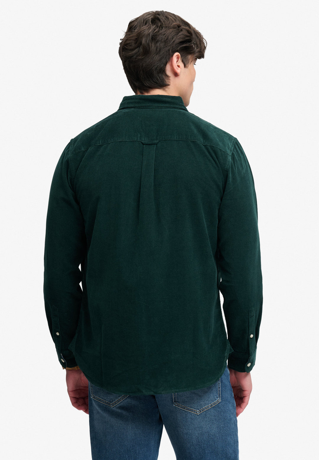Superdry Classic Needle Cord Shirt Eagle Green