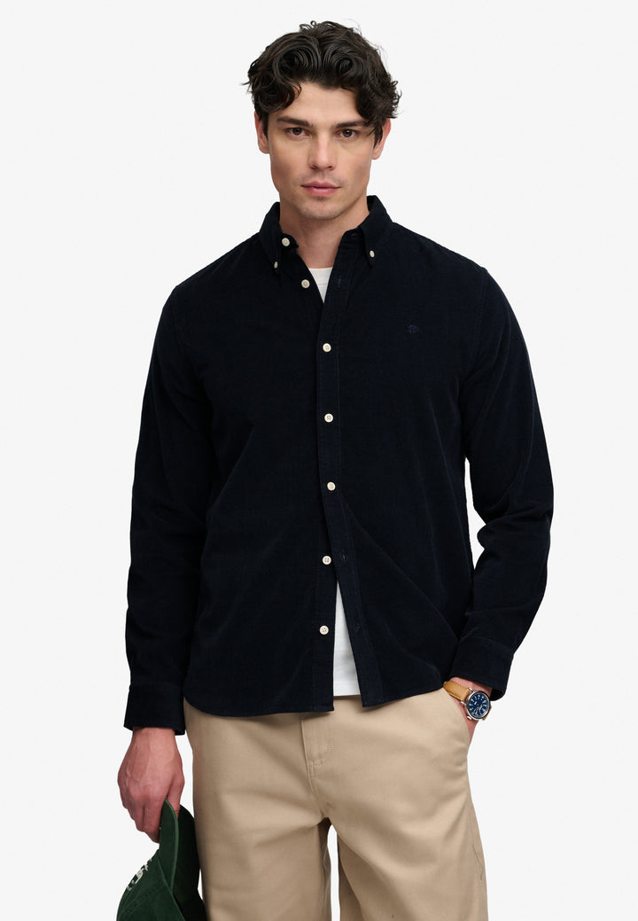 Superdry Classic Needle Cord Shirt Rich Navy