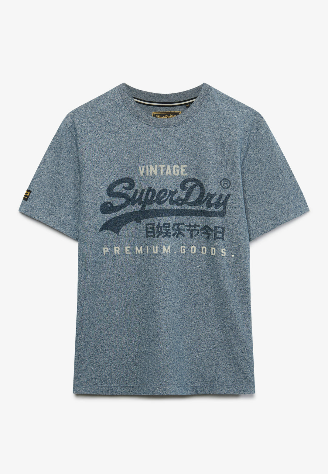 Superdry Vintage Logo Heritage Relaxed T-Shirt Denim Blue Marl