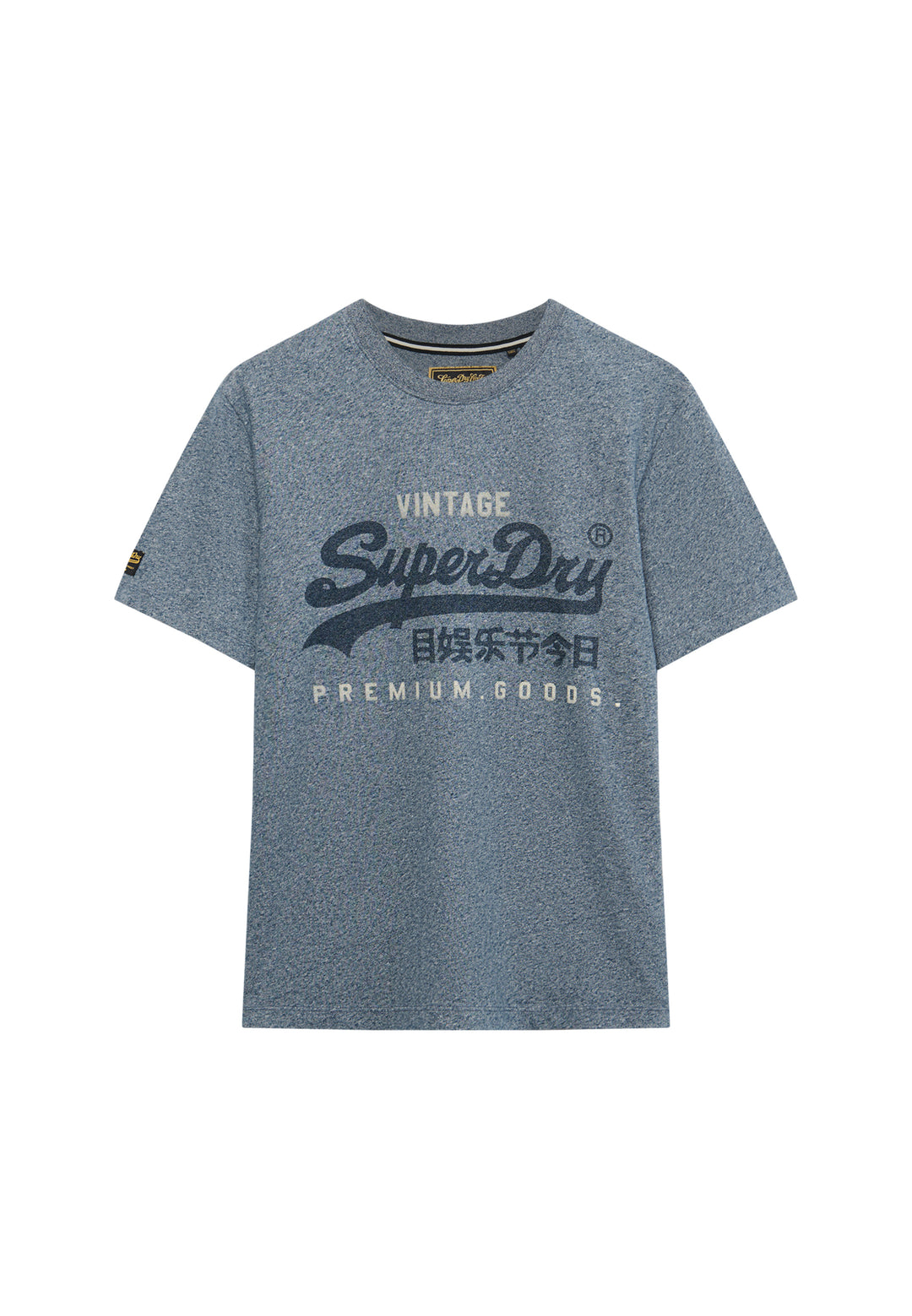 Superdry Vintage Logo Heritage Relaxed T-Shirt Denim Blue Marl