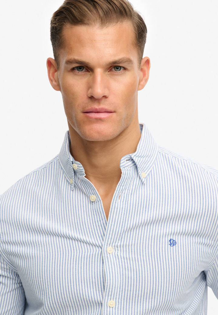 Superdry Preppy Oxford Shirt Azure Blue