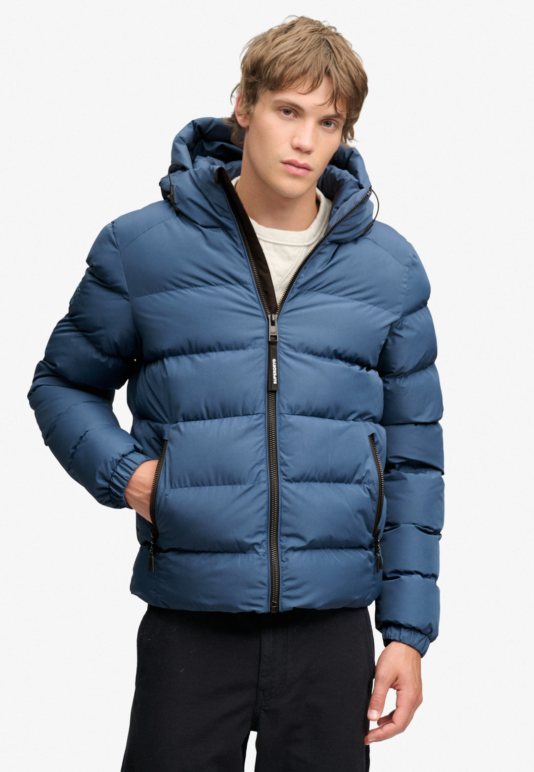 Superdry  Hooded Sports Puffer Jacket  Altitude Blue