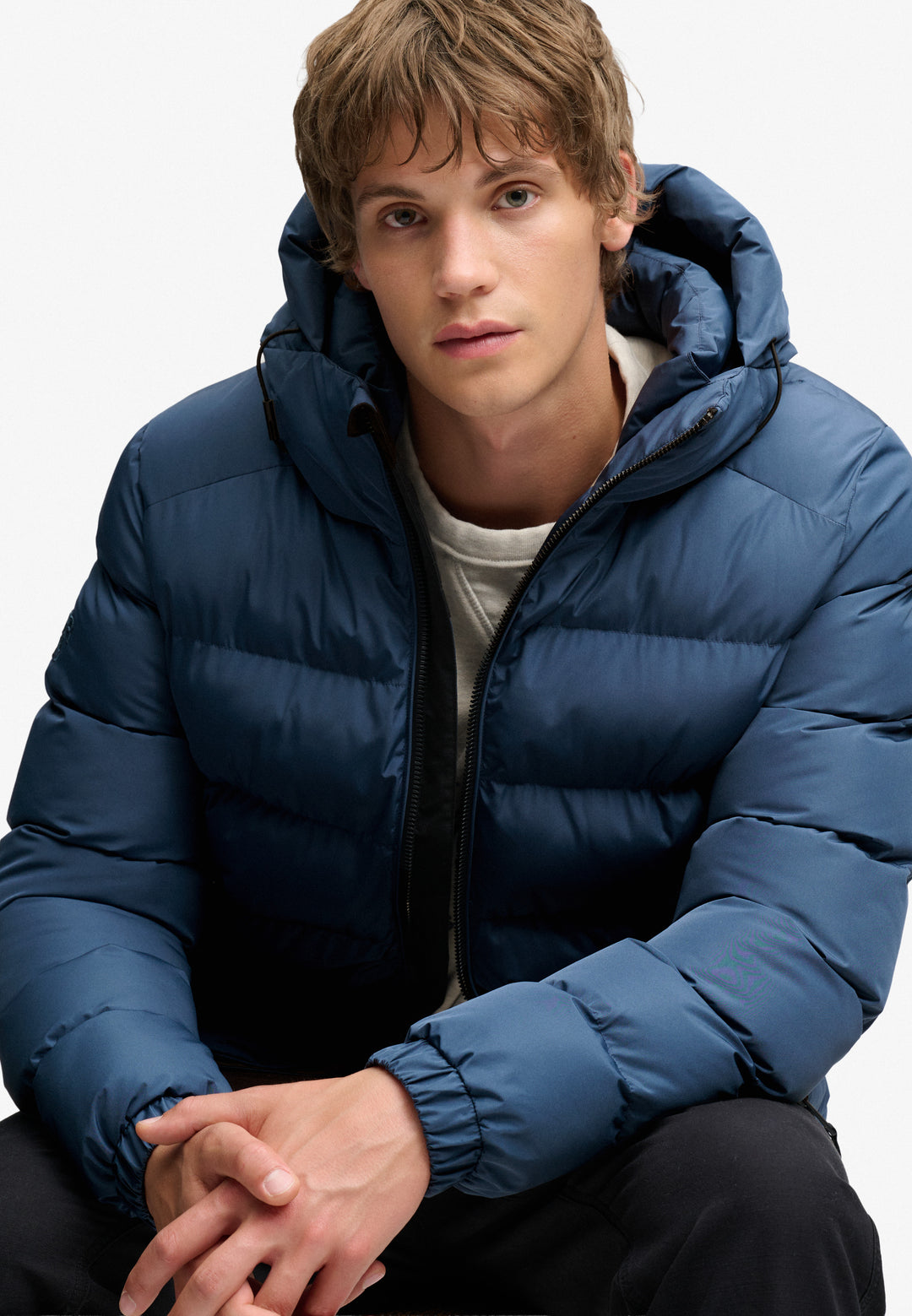 Superdry  Hooded Sports Puffer Jacket  Altitude Blue