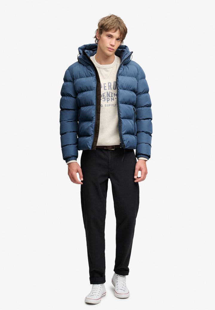 Superdry  Hooded Sports Puffer Jacket  Altitude Blue