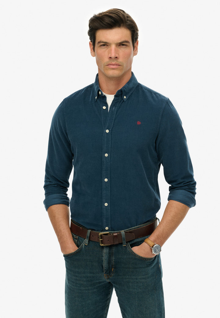 Superdry  Classic Needle Cord Shirt Insignia Blue