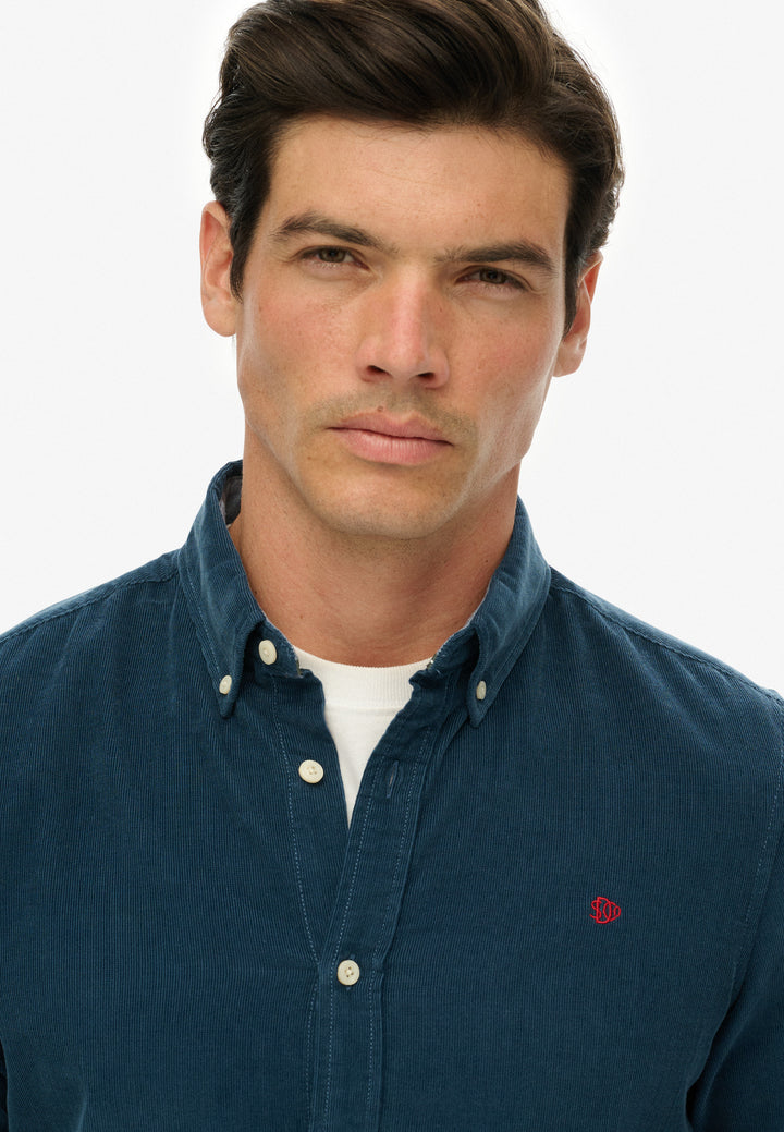 Superdry  Classic Needle Cord Shirt Insignia Blue