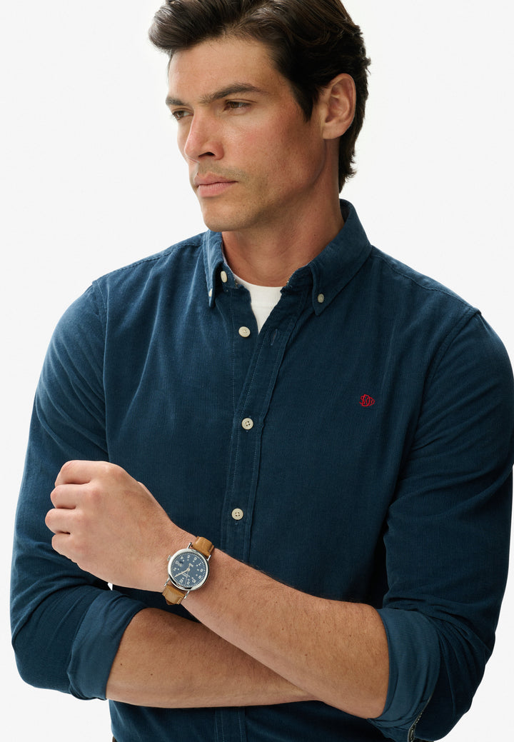 Superdry  Classic Needle Cord Shirt Insignia Blue