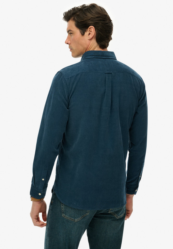 Superdry  Classic Needle Cord Shirt Insignia Blue