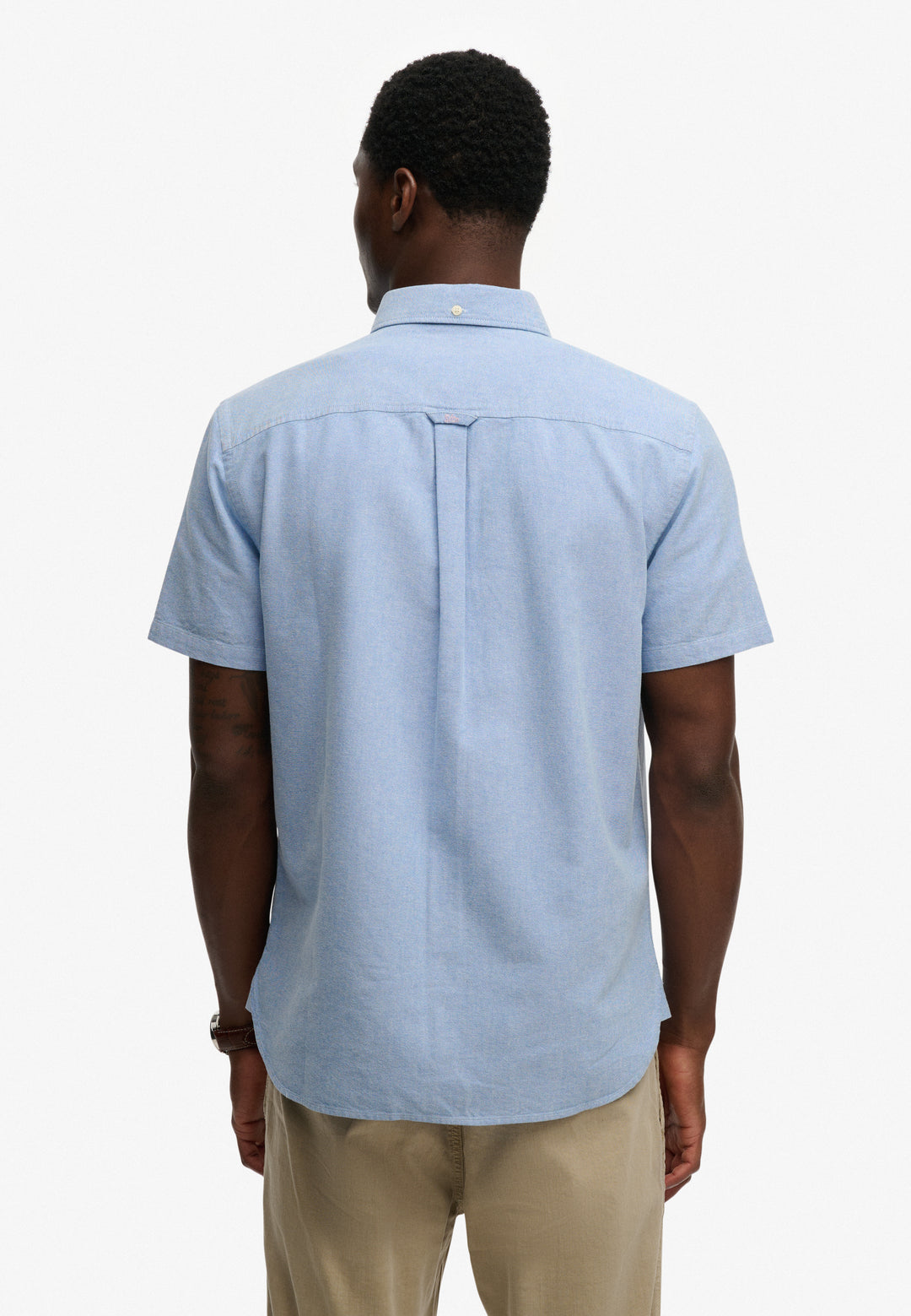 Superdry  Preppy Oxford Short Sleeve Shirt  Sky Blue Chambray