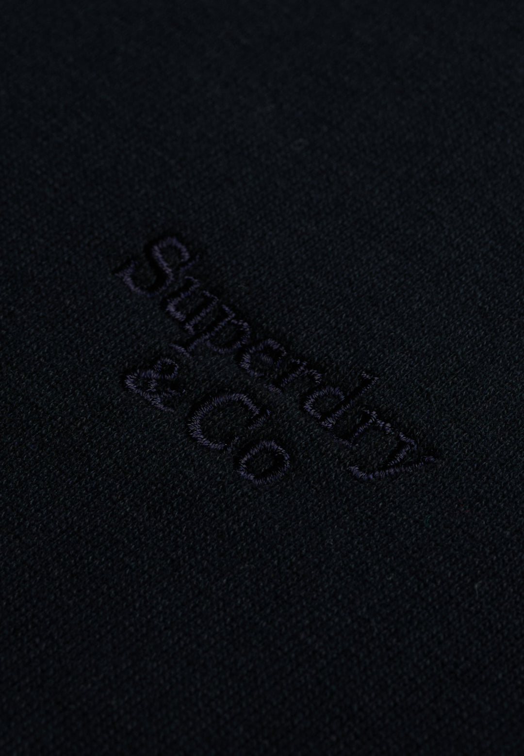 Superdry Essential Serif Logo Half Zip Sweatshirt Dark Navy