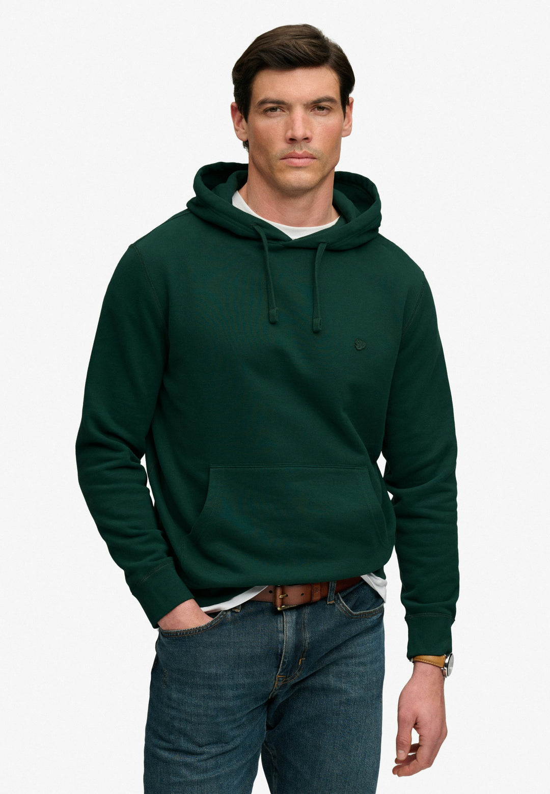 Superdry  Essential SD Co Logo Hoodie Varsity Green