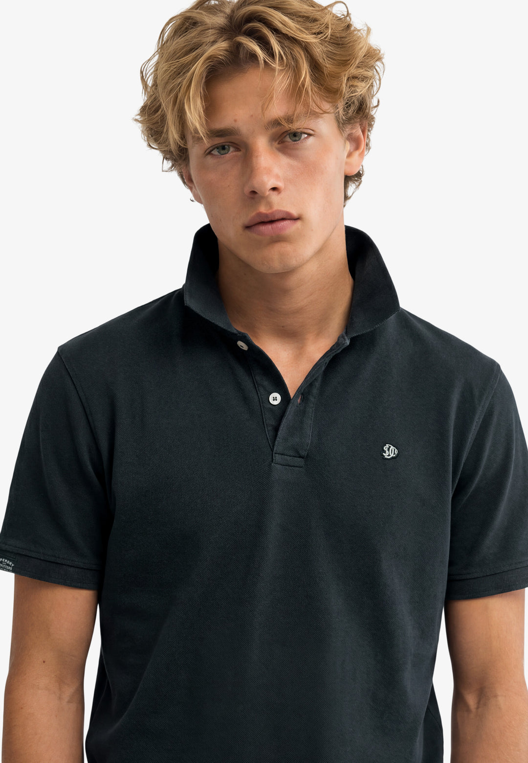 Superdry Vintage Destroy Polo Shirt  Eclipse Navy