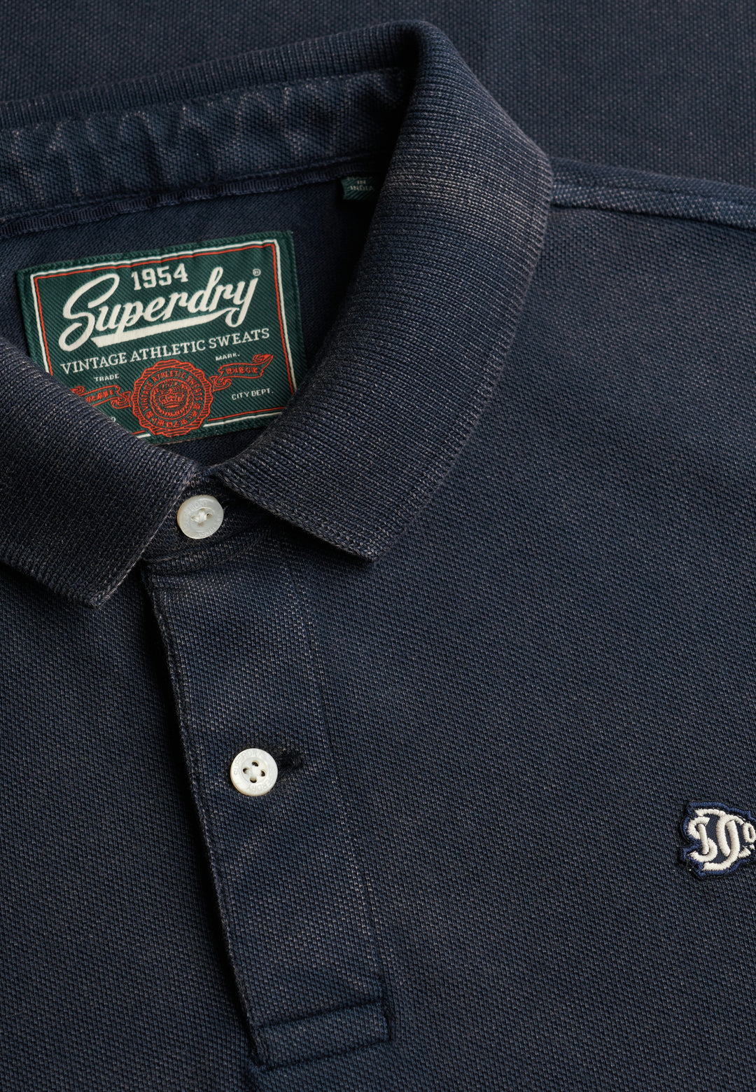 Superdry Vintage Destroy Polo Shirt  Eclipse Navy