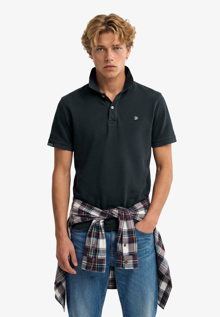Superdry Vintage Destroy Polo Shirt  Eclipse Navy