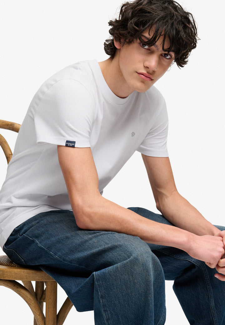 Superdry Essential Logo Tee Optic/Cold Grey