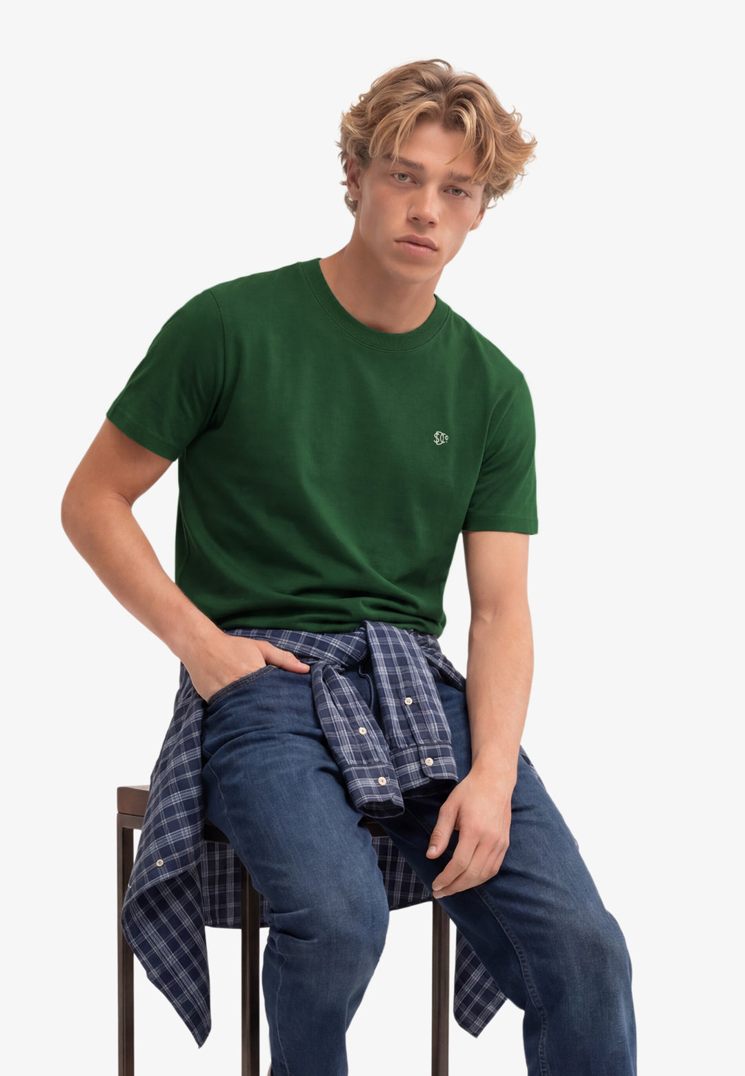 Superdry Essential Logo Tee Rich Boston Green/Cream