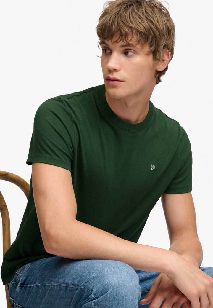 Superdry Essential Logo Tee Rich Boston Green/Cream