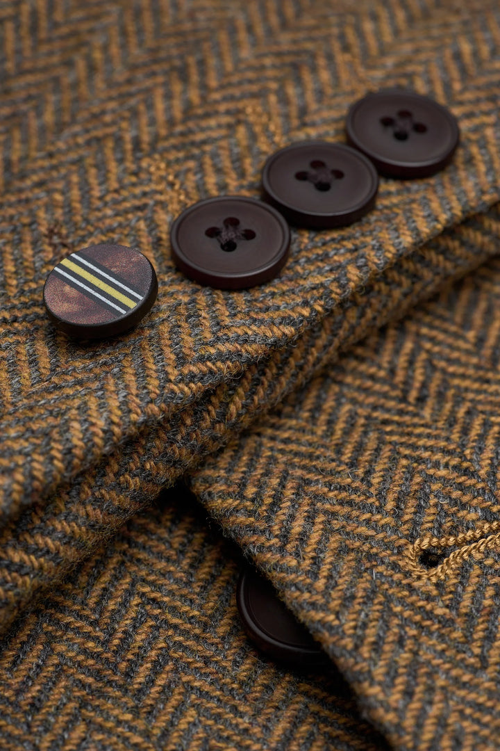 House Of Cavni Thomas Brown Tweed Suit