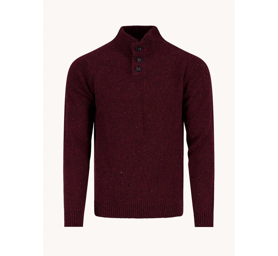 A Fish Named Fred Knitted Jumper Burgundy