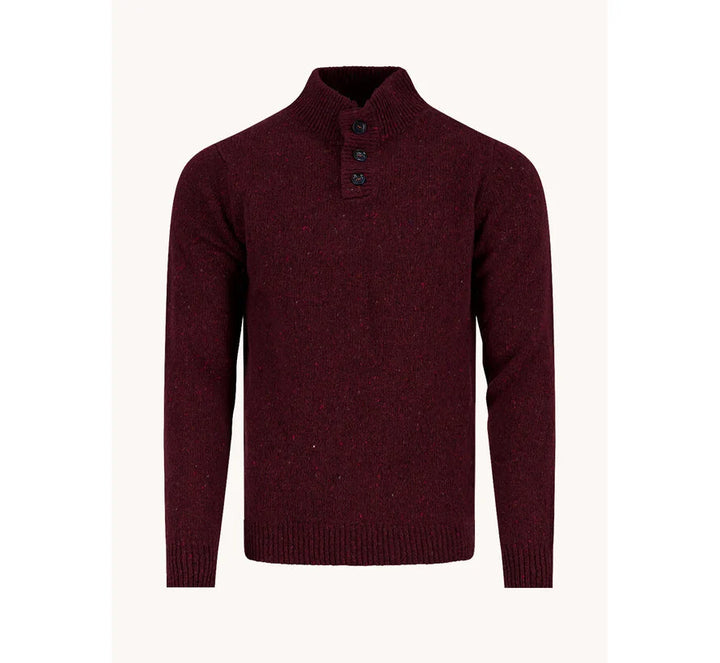 A Fish Named Fred Knitted Jumper Burgundy