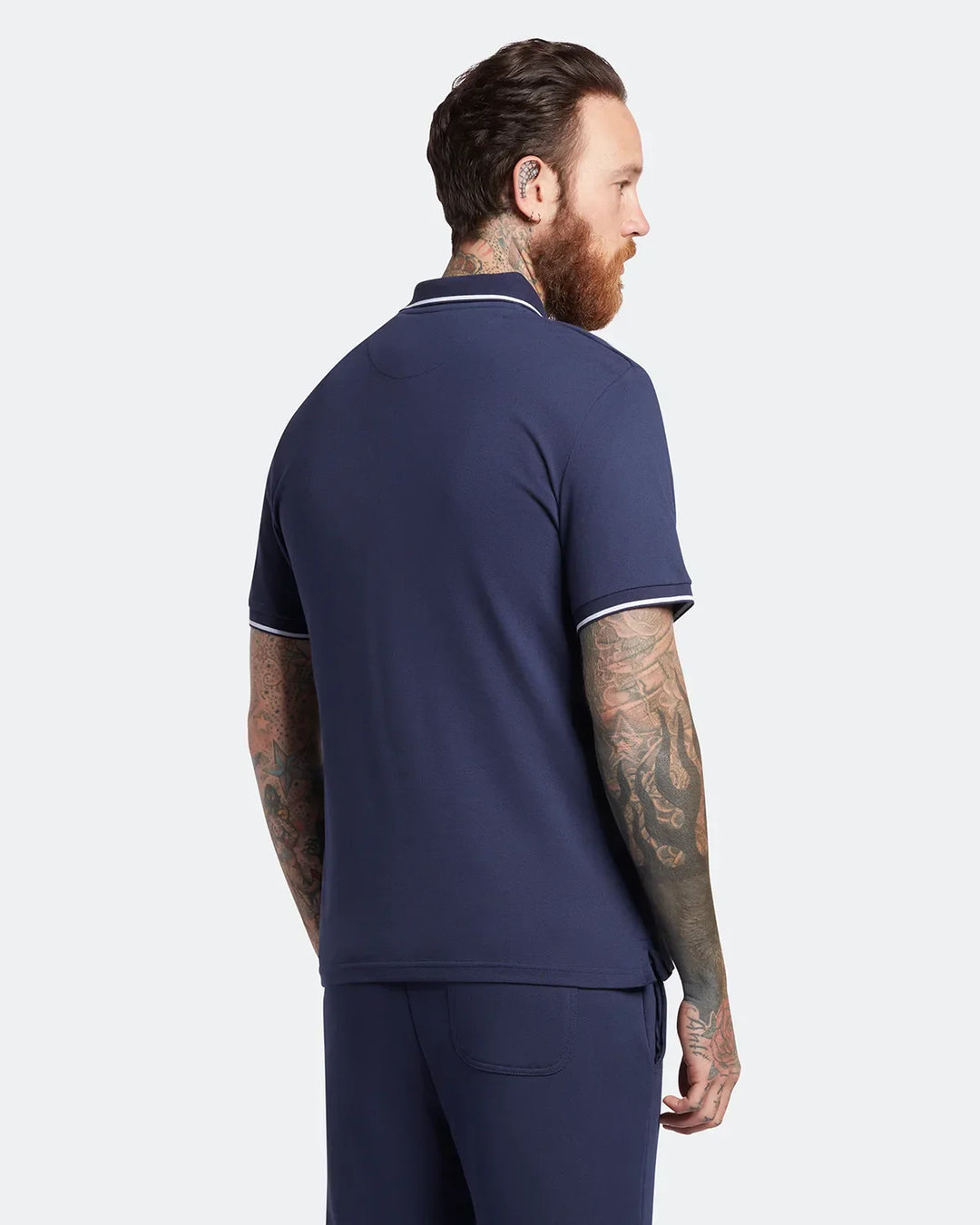 Lyle &amp; Scott Tipped Polo Shirt Navy/White image 2