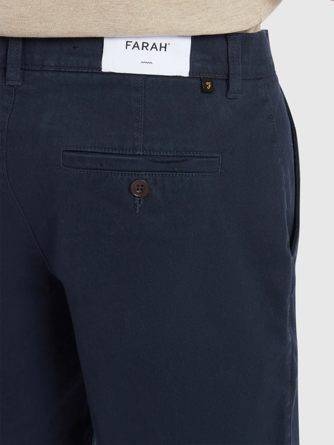 Farah Hawk Chino Shorts In Navy image 4