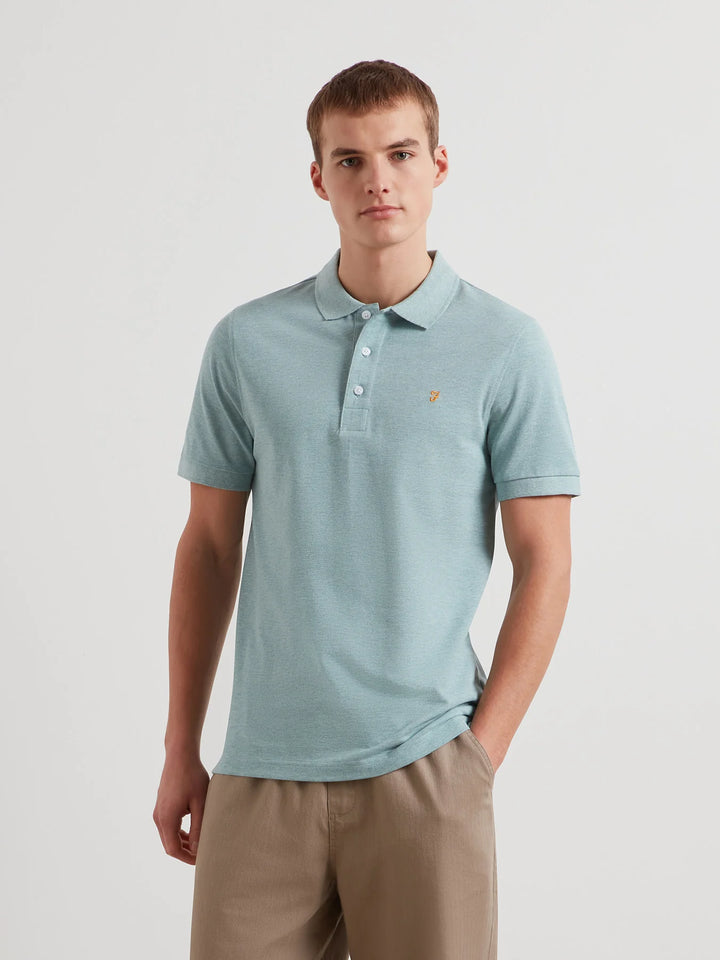Farah Blanes Polo Green Mist Marl